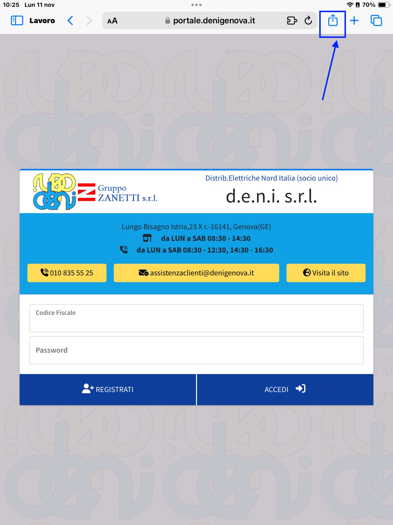 Scaricare l'APP DeniPortal da iOS